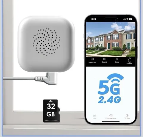 NEW - 2K Window Camera with 32GB Memory Card, 5GHz & 2.4GHz WiFi Indoor Cameras