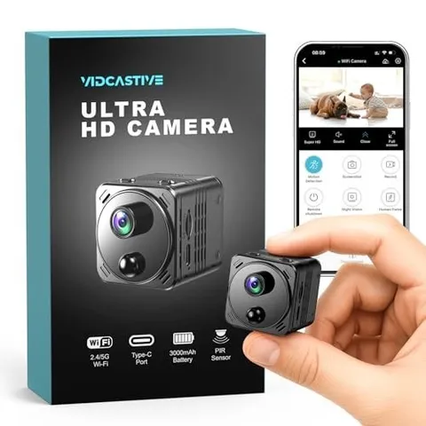 4K Mini Dual-Band 2.4/5GHz WiFi Indoor with AI Human Detection Night Vision