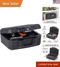 Black Fireproof Money Safe - Secure Storage for Valuables, 0.18 Cu. Ft