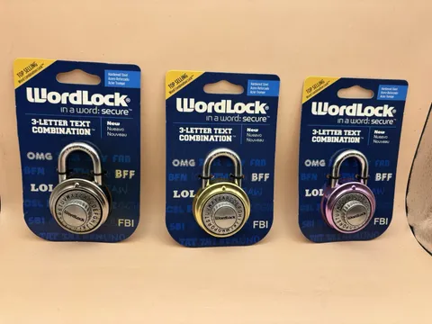 WordLock 3-Letter Text Word Combination Lock Purple only