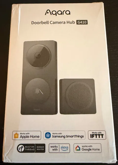 Aqara Dual Band Wi-Fi Wired/Battery Powered Doorbell Camera Hub G410 - Black