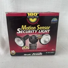 Heath Zenith SL-5412-BZ-A Motion Sensor Security Light 180° Metal NOS