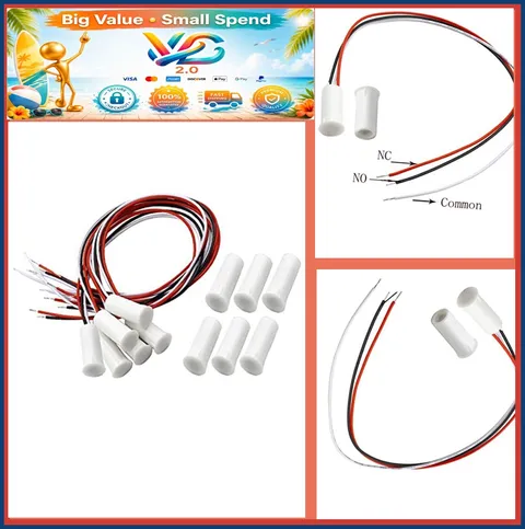 Magnetic Reed Switch RC-35 NC/NO Recessed Wired Door Window Alarm Sensor 6 Pack