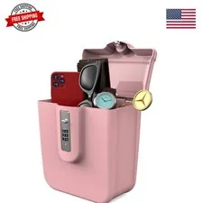 Portable 3 Digit Combination Lock Box, Heavy Duty Security Safe Box, Personal...