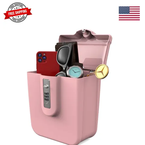 Portable 3 Digit Combination Lock Box, Heavy Duty Security Safe Box, Personal...