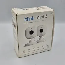 Blink Mini 2 Security Camera, HD Night View, Spotlight, 2-Way Audio, 2-Pack