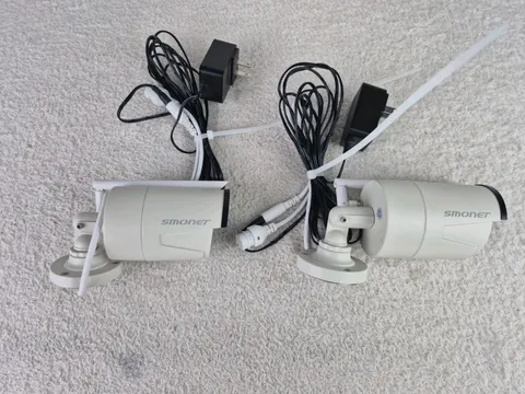2 Smonet SM-W960P 960P Wireless WiFi Outdoor IP Security Cameras + Power