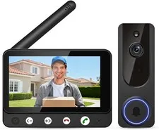 Wireless Video Doorbell Camera with 4.5in Monitor