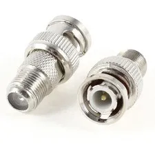 2pcs BNC Male to F-Type Female Jack Coax CCTV Cable Connector Coupler