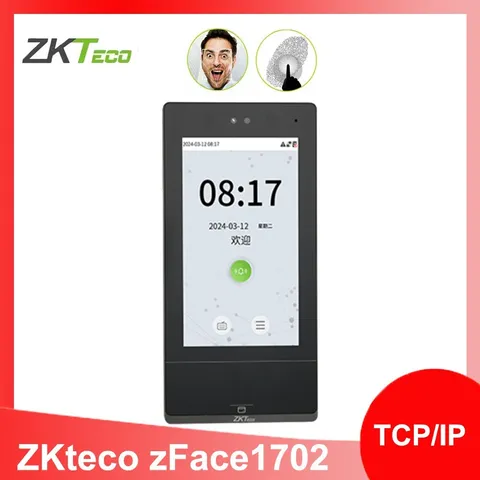 ZKTeco zFace1702 Facial Fingerprint Time Clock Employee Access Control Terminal