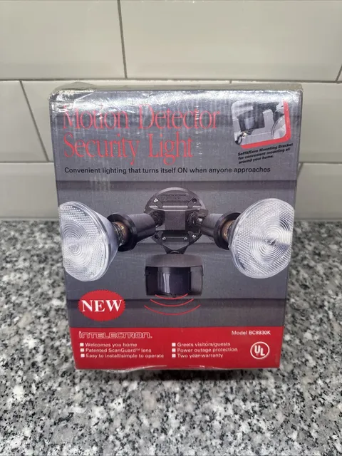 INTELECTRON Dual Head Motion Detector With Security Light Model Outdoor BC8930K
