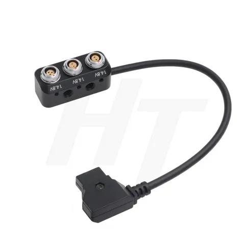 D-tap to 2 x 0B 2-pin 1 x Fischer RS 3 Pin Female Power Splitter Cable for V-...