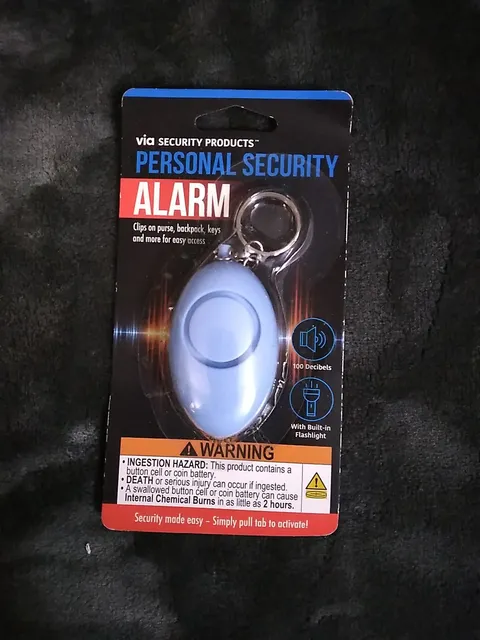 Personal Security Alarm Keychain 100dB Siren W/LED Light - Safety Device - New