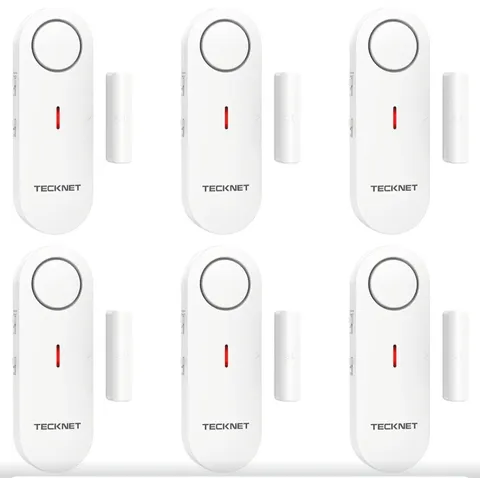 TECKNET Door Alarms for Kids Safety Window Alarm. Pool Alarms, Gate Alarm-6Pk 