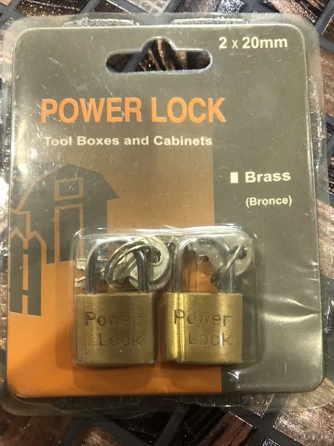2*20 mm Power Lock Tool Boxes And Cabinets Brass 