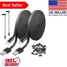 10FT Power Extension Cable for Wyze Cam & Blink - 2 Pack, Easy Installation