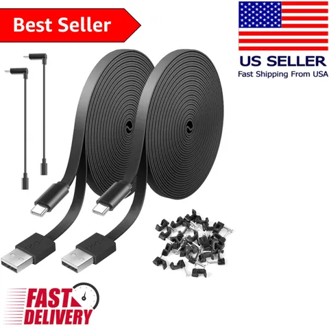 10FT Power Extension Cable for Wyze Cam & Blink - 2 Pack, Easy Installation