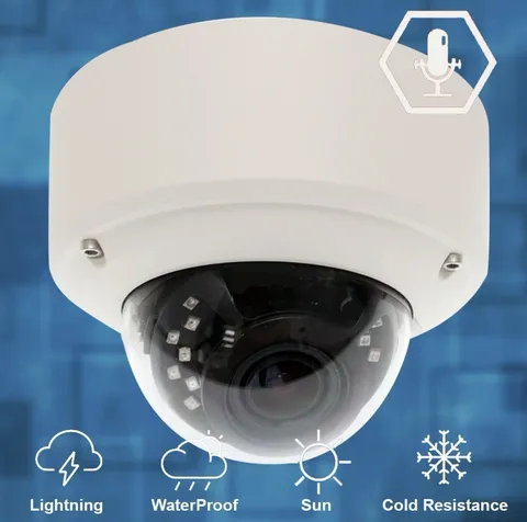 GW5071P 5MP 1920P IP Poe Varifocal Security Dome Camera 2.8-12mm & Mic