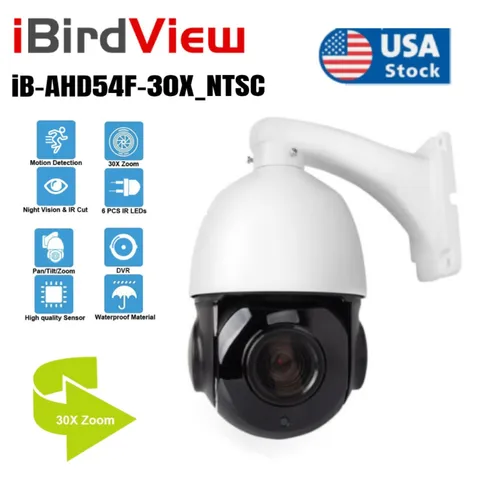 iBirdView 1080P PTZ 30X 4in1 IR Night AHD/TVI/CVI/CVBS NTSC Speed Dome Camera US