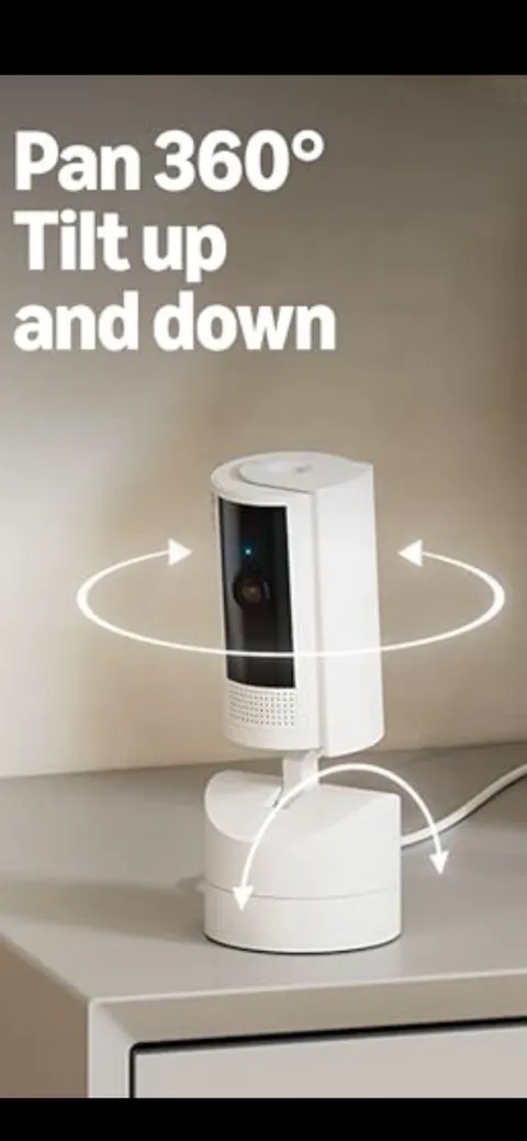 Ring Indoor Cam 1080p Wi-Fi Indoor Security Camera, Alexa, Privacy Cover, White