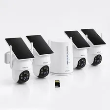 ARCCTV 4MP Wireless Solar Security Camera 4 Cam-Kit Outdoor CCTV 2K Video View