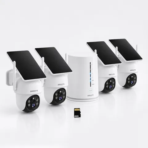 ARCCTV 4MP Wireless Solar Security Camera 4 Cam-Kit Outdoor CCTV 2K Video View