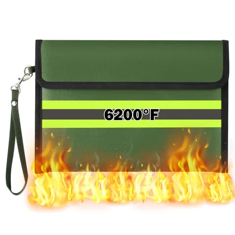 Fireproof Waterproof Document Bag 6200°F Heat Insulated Storage Pouch 11.8"x8.3"