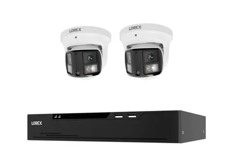 Lorex Connect X Series 4K 8-Channel Wired NVR System with X3 Dual-Lens Turret Ca