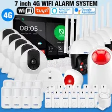 7 inch Full Touch Screen Alarm System 4G WIFI Home Alarm 433mhz Tuya Smart Burgl