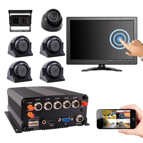 8CH GPS WIFI 4G MDVR Bus DVR Video Recorder Kit 10" Touchscreen Motion Detection