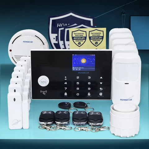 HOMSECUR Wireless&Wired 4G/GSM WIFI Burglar Alarm System+Multi-Languages Menu