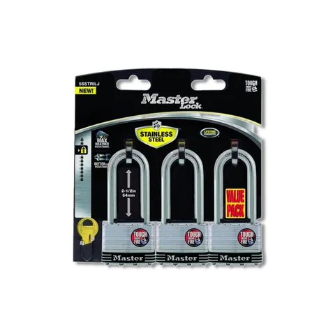Master Lock 2 in W Laminated Steel 4-Pin Cylinder Padlock Keyed Alike 5SSTRILJHC