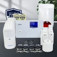 HOMSECUR LCD Wireless 4G Burglar Intruder Alarm System+6 Pet Friendly PIR Sensor