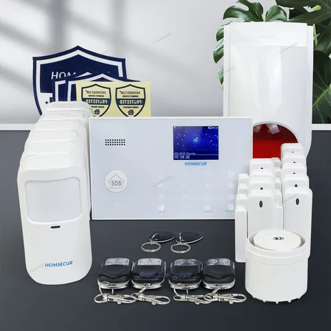 HOMSECUR LCD Wireless 4G Burglar Intruder Alarm System+6 Pet Friendly PIR Sensor