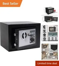 Electronic Digital Safe Box - 9.1" W Portable Anti-Theft Security Solution