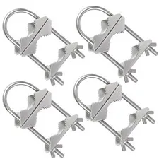 Dual Antenna Mast Clamp, Galvanized Iron U-Bolt Mounting Bracket for Antennas...