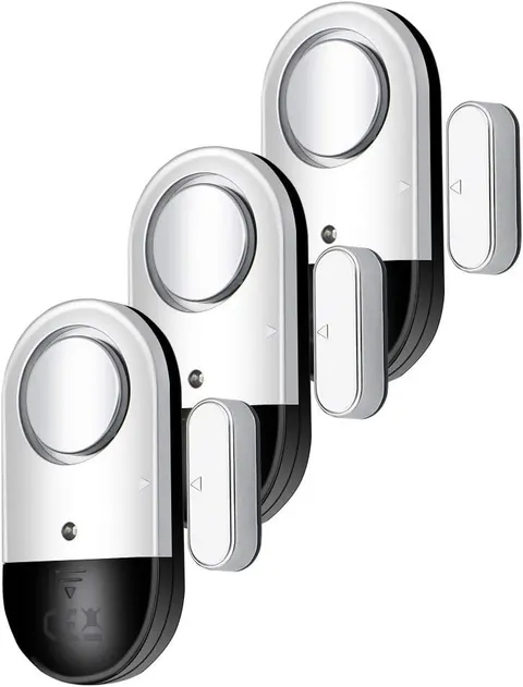 Battery-Powered 120 dB Security Alarms - Perfect for Doors & Windows - 3 Count