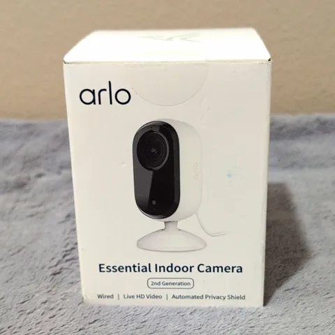 Arlo Essential Indoor Camera 2nd Gen 1080p Wi-Fi Wired Night Vision White