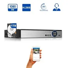Evertech 16 Channel H.265 HD CCTV Security Camera DVR with 1TB HDD QR Cloud