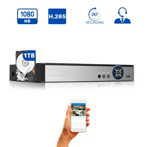 Evertech 16 Channel H.265 HD CCTV Security Camera DVR with 1TB HDD QR Cloud