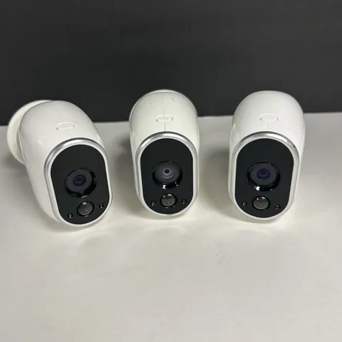 3 Netgear Arlo VMC3030 Add-on HD Indoor / Outdoor Security Cameras 2 Mounts