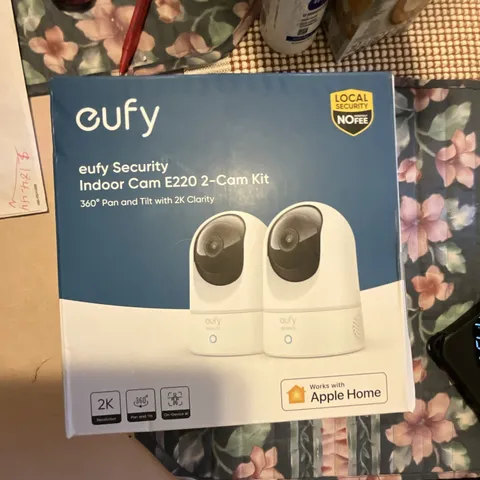 eufy Indoor Cam E220 2-Cam Kit 2K 360° Pan/Tilt Wi-Fi Night Vision Audio