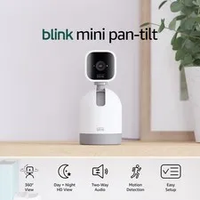 Blink Mini Pan-Tilt Indoor Smart Security Camera - HD Video, Motion Detection, N
