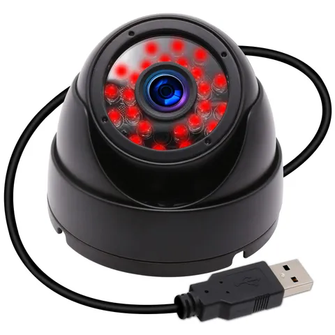 USB Dome Camera, 720P Waterproof Night Vision with IR-Cut Filter