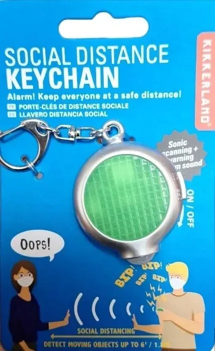 12 Social Distance Key Chain Personal Warning Alarm Kikkerland Battery Pull Tab