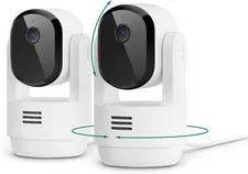 Arlo Essential Indoor Pan Tilt Security Camera 2K (2025 Release) -2 Cam Set NOB