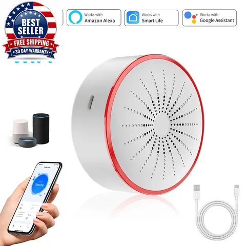 Tuya Wifi Zigbee Smart Siren Alarm for Home Security Sound and Light Alarm Senso