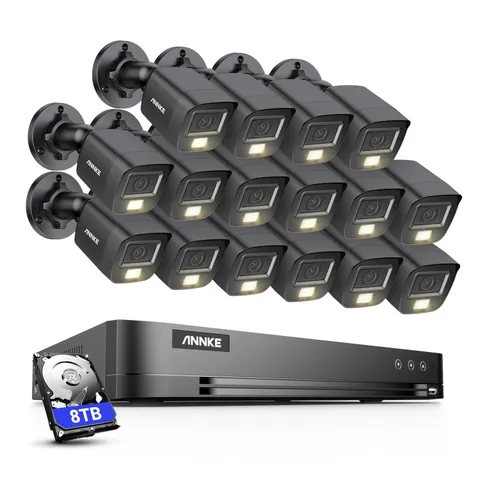 ANNKE 16CH 4K DVR 5MP Audio Recording Security Camera System Color Night H.265+