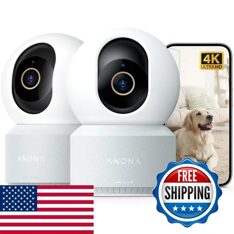 Anona 4K UHD Indoor Camera, Pet/Dog/Baby Security Camera Phone App