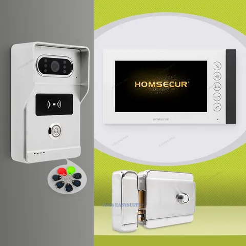 HOMSECUR 7" HD Video Door Phone Intercom Doorbell Night Vision Door Unlock